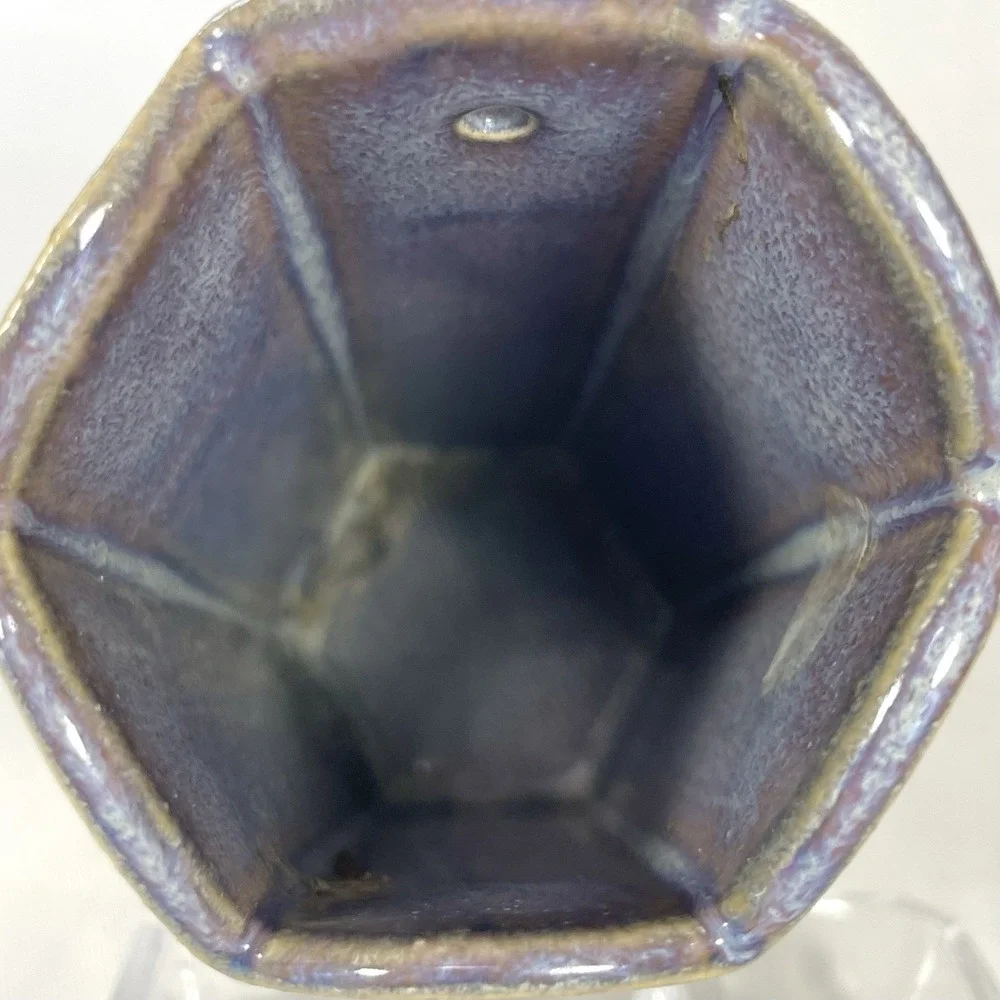 Donna Roberts Wild Rose Montana Pottery Bud Vase Wall‎ Pocket Iridescent Floral